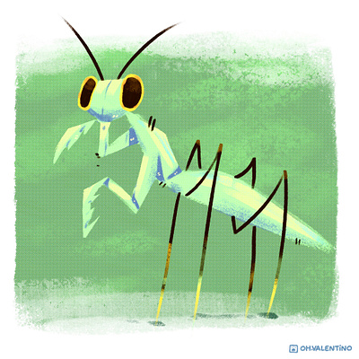 Mantis 🌳 character grasshopper hopper insect mantis nature ohvalentino