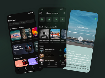 Spotify mobile app redesign app branding design graphic design icon illustration logo redesign spotify ui uiux ux