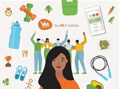 Yes Health logo and brand development app branding graphic design illustration