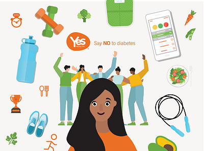 Yes Health logo and brand development app branding graphic design illustration