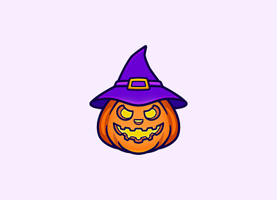 Witch pumpkin cartoon character illustration cartoon cartoonart character cute design food halloween illustration mascot nature pumpkin vector vegetable witch