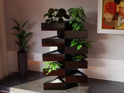 Botanic Bliss - Aesthetic Placement 3d 3d animation 3d art 3d concept 3d design 3d furniture 3d illustration 3d modeling 3d product 3d render 3d service architecture blender3d furniture furniture design illustration interior design plant product design render