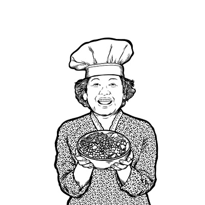 restaurant character illustration project artwork branding character chef food illustration logo mural vector vintage