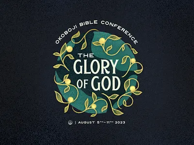 The Glory of God bible biblical conference event design flourish fruit globe grow growth illustration leaves texture theology typography vine world