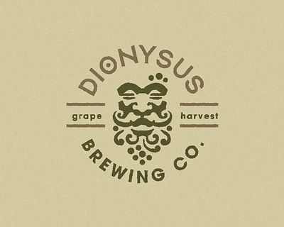 Dionysus mark logo emblem branding design graphic design illustration logo mythology typography ui ux vector