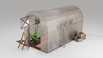 3D Greenhouses 3d greenhouse illustration model pbr pbs photorealistic