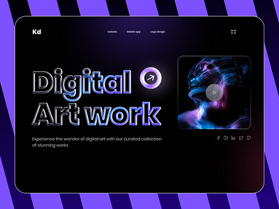 Digital Art Work 3d animation branding color design figma graphic design illustration landingpage logo motion graphics shop ui vector