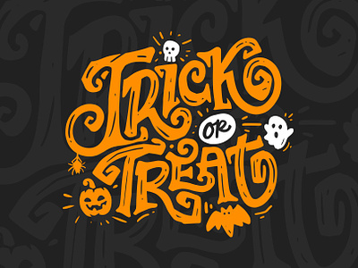 Trick or Treat Vector Lettering