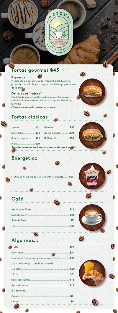 Raíces Café y más... branding design graphic design illustration logo motion graphics ui vector