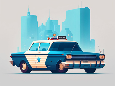 Police Car Illustration with Minimal Cityscape artwork car illustration car lover cityscape design digitalart drawing dribbleart graphic design illus illustration illustrator minimalart police car illustration policecar vector vector art vector design