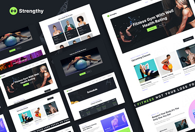 Premium Gym Fitness Webflow Website Template business care clean community crossfit design figma fitness games gym health lifestyle sports template training ui webflow website workout yoga