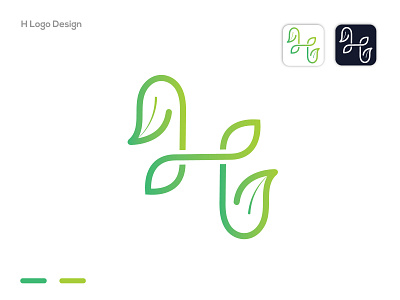 Letter H Leaf Logo design brandidentity branding hleaf logo logoawesome logodesigner logodesigns logoplace logotype luxury