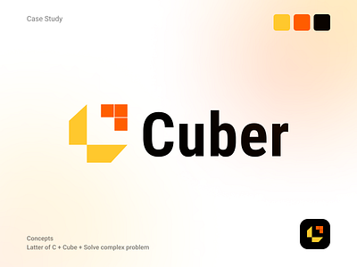 Cuber | Logo Design | Simple | Minimalist 3d banner design brand logo branding cube logo design logo simple logo