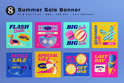 Blue Modern Summer Sale Banner blue modern sales summer summer sale