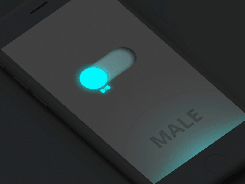 Gender Toggle (Switch Button) Prototype 3d animation branding graphic design motion graphics ui