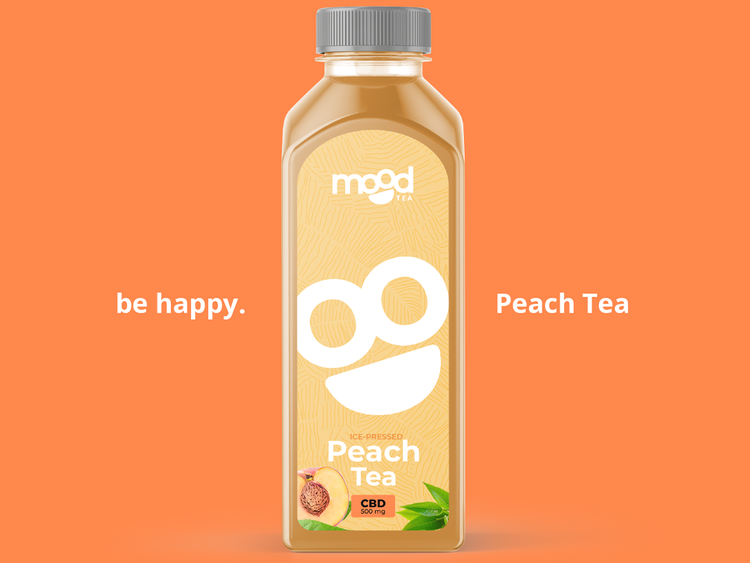 Mood Tea Peach CBD Drink - Packaging Design by Brand Bums on Dribbble