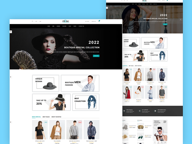 Fashion HTML Template - Freak by DevItems on Dribbble