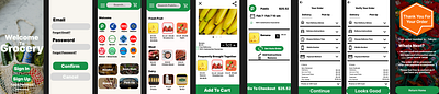 Grocery App app branding design ux