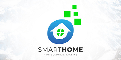 Digital Technology Smart Home Logo Design abstract