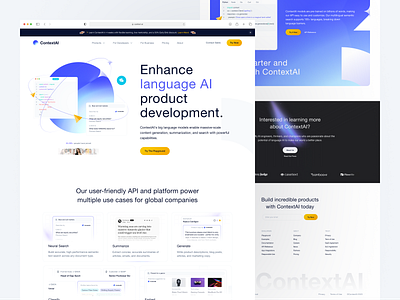 Language AI - Landing Page ai artificial intelligence artificialintelligence brand guideline clean datascience design designai dipa inhouse landing page language ai layout machine learning minimal mockup model modern ui design ux design website