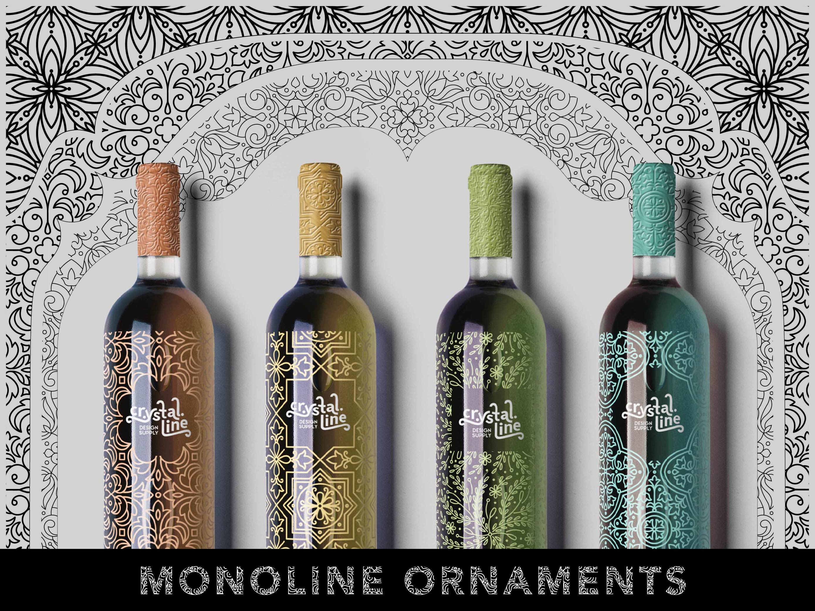 Monoline Ornaments art background batik decorative fabric graphic design illustration monoline organic ornament pattern pattern design repeat seamless pattern shop surface design textile tile vector wallpaper