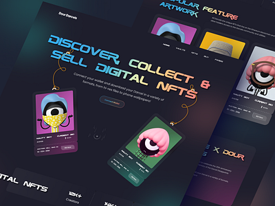 NFT Landing Page - Dour Darcels design homepage landing page ui web web design website