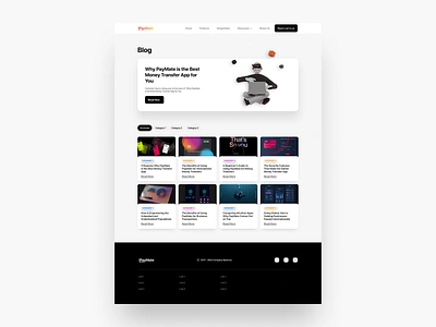 Paymate Blog section for web Design app design appdesign blogsection branding design graphic design landingpage redesignwebsite uidesign webdesign webredesign websitedesign