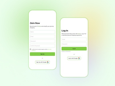 👜 Grotzy : Simplify your Grocery Shopping branding component design figma login mobile ui visual design