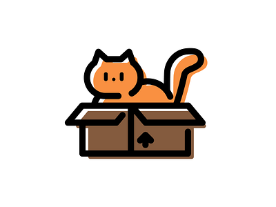 Cat Box box cat design feline illustration kitty simple