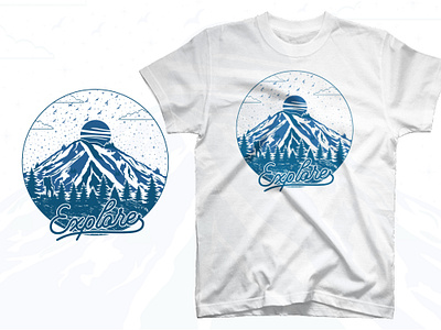 Explore the mountain t shirt design adventure design good things good time illustration inspirational motivational typographic vacation