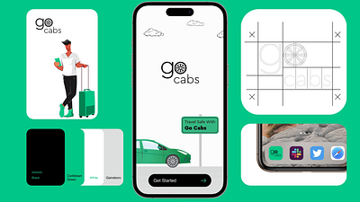 Go Cabs | UI / UX Design | Splash Screen Design animation app design micro interaction prototyping ui ux website design
