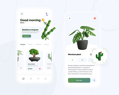 Plant - Green Plant app ( interaction design ) 3d 3d animation after effects animation app arya labs branding design green illustration interaction design logo microinteraction motion motion design motion graphics plant ui animation