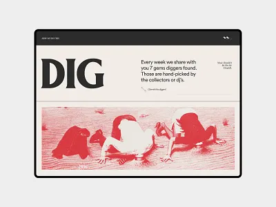 Music collectors - marketing page desktop editorial landing music ui