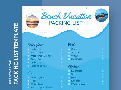 Beach Vacation Packing List Free Google Docs Template beach check checklist docs document google list packing print printing sand solar summer sun template templates todolist vacation