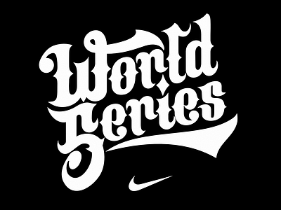 Nike World Series athletic bold champion design game goal illustration komorowski letters logo logotype nike retro running sport sportswear typography usa vector