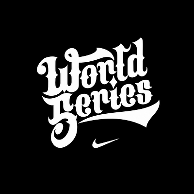 Nike World Series athletic bold champion design game goal illustration komorowski letters logo logotype nike retro running sport sportswear typography usa vector