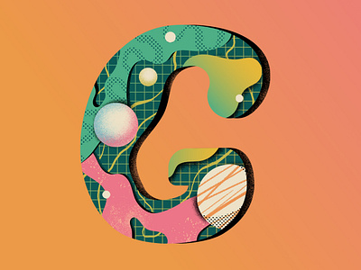 'G' for 36 Days of Type 36daysoftype challenge design flat gradient graphic design illustration illustrator lettering letters patterns texture types