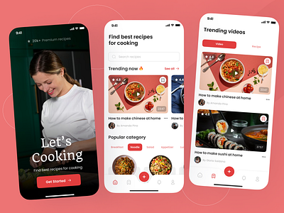 Food Recipe App app design food app food recipe app mobile app mobile app design recipe app ui ui design uiuxdesign
