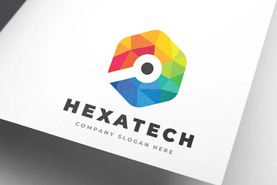 Colorful Hexagon Technology Logo Design colorful technology hexa hexalogy