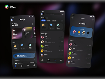 Banking App - Mobile App UI Design Concept app app design bank banking app banking app design financial home page mobile app mobile app design money ui ui design visa card mobile app