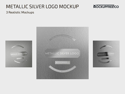Free Metallic Silver Logo Mock-Up company free freebie logo logos metallic mockup mockups photoshop product psd sign silver template templates