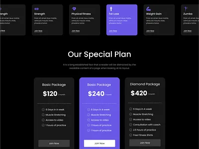 Fitness Landing Page