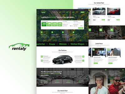 Car Rental Website - Rentaly car rental sell a car web design