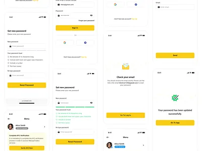 Copytrade app design forex tradding typography