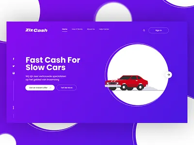 ZizCash - Sell your Cars (Source File Included) animation branding car design free file graphic design illustration motion graphics taxi ui ux vector
