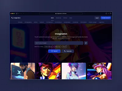 AI-based Online Service - Web Design ai app design application artificial intelligence generating images tariff ui uiux design ux web application web design website design