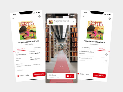 ePerpusda - Book Details, Augmented Reality, and Book Location app app product book book novel online book read book store design e book e library library library online reading books ui ux