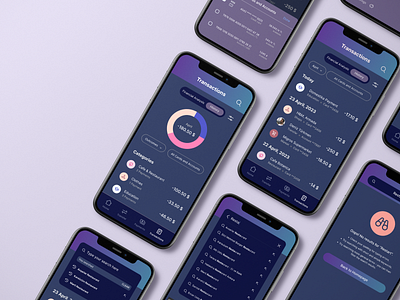 Bank app case for one of my interviews. darkmode design mobile ui ux
