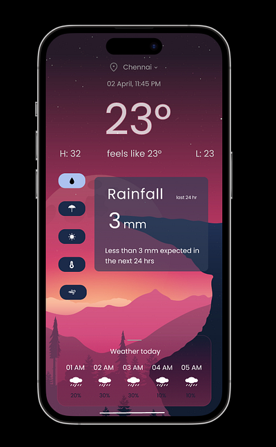 Weather App Concept app design ux