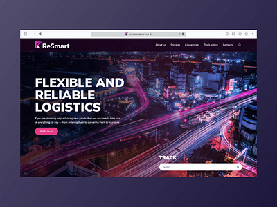 ReSmart - website designer deweloper elementor graphic design logistics minimal pink resmart ui ux web webdesign website wordpres